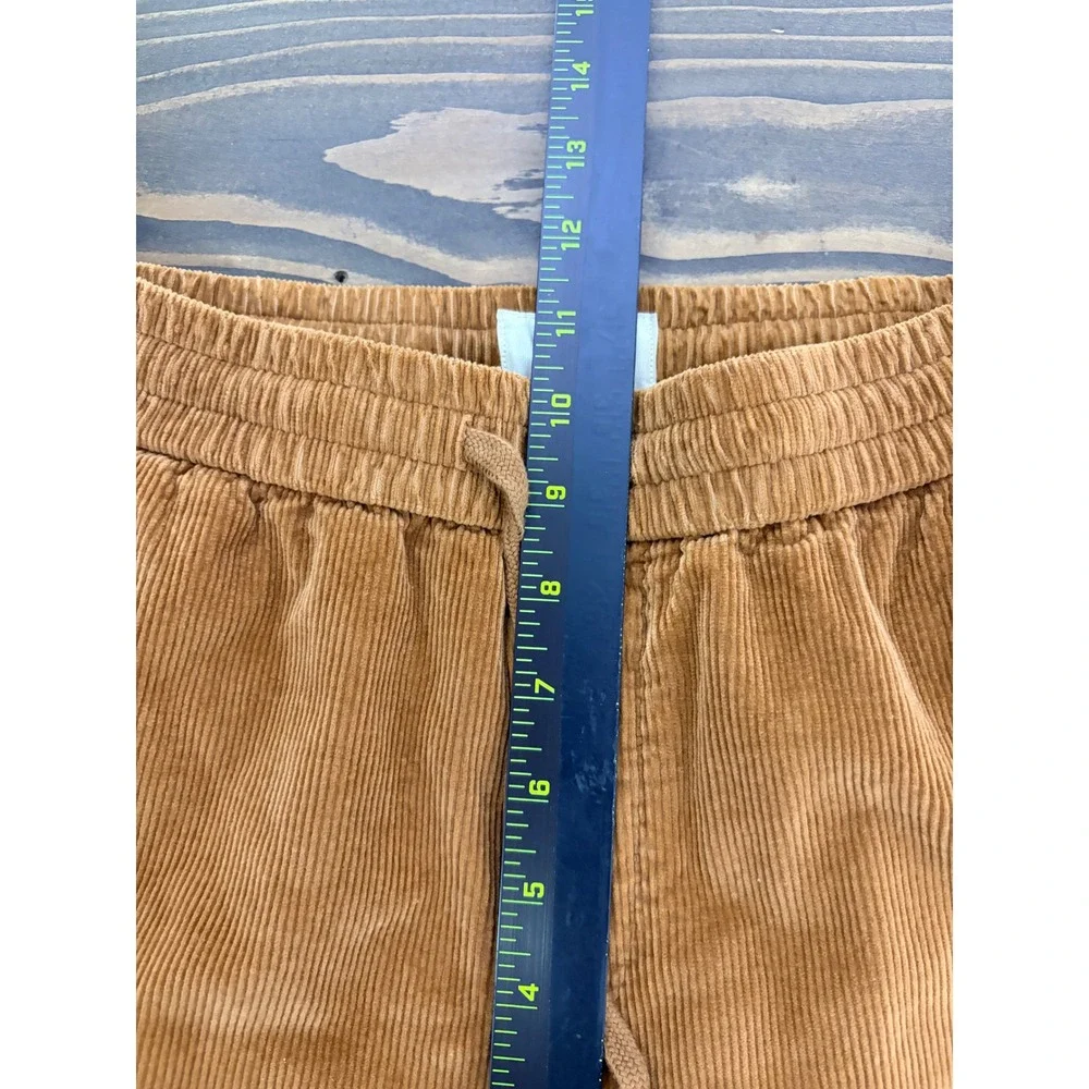 Marine Layer Saturday Pant Mens S Brown Corduroy Elastic Waist Tapered Casual